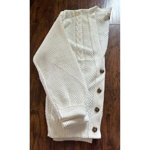 Vtg  American Crew Club White Cardigan Gold Buttons Nautical Preppy Classic‎ USA